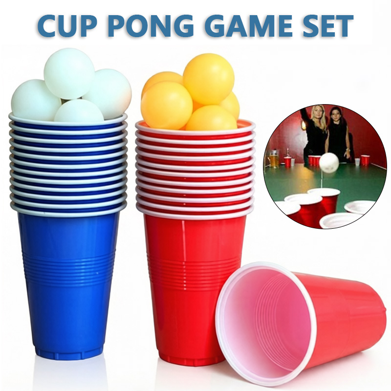 Ping Pong Ball Set - Set Permainan Beer Pong & Gelas