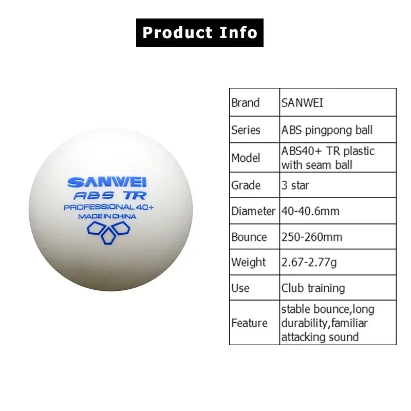 Bola Tenis Meja SANWEI-ABS TR  - Ping Pong Ball Set ulasan dan harga