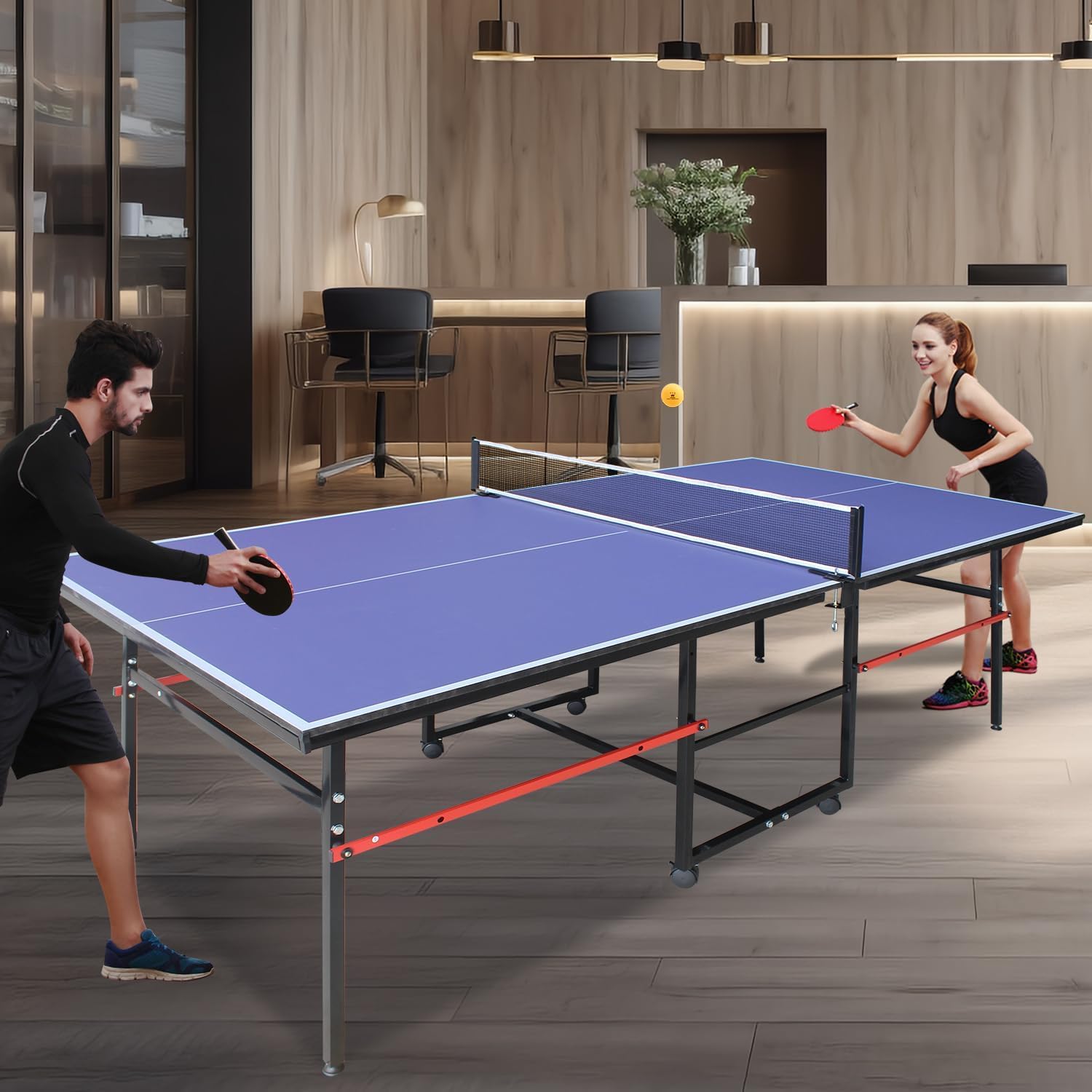 Meja Ping Pong Portabel 8 kaki - Ping Pong Ball Set ulasan dan harga
