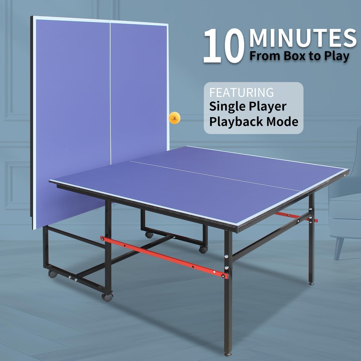 Meja Ping Pong Portabel 8 kaki - Ping Pong Ball Set ulasan dan harga