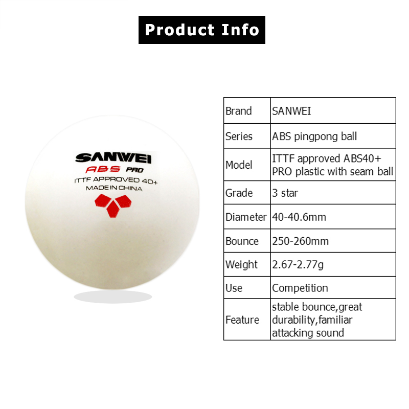 SANWEI ABS PRO bola tenis meja - Ping Pong Ball Set ulasan dan harga