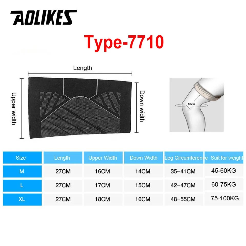 AOLIKES penjepit lutut kompres - Sports Equipment Knee Support ulasan dan harga